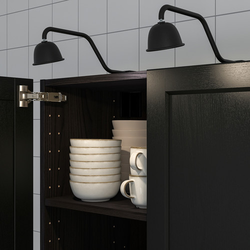 TVÄRDRAG Cabinet lighting, black