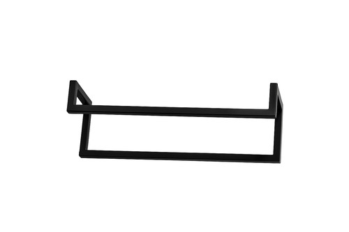 Double Wall-Mounted Towel Rail, black