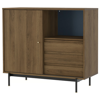 RÅDMANSÖ Cabinet, brown walnut effect, 118x49x103 cm