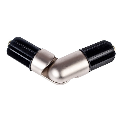 Curtain Pole Corner Connector Colours 19 mm, matt chrome