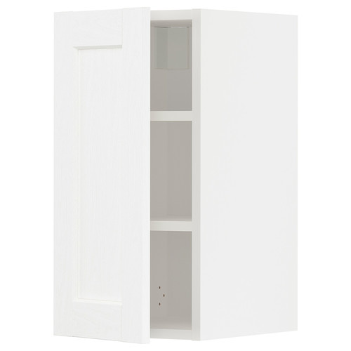METOD Wall cabinet with shelves, white Enköping/white wood effect, 30x60 cm