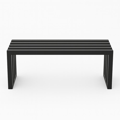 Architectural Modern Garden Bench 140cm, matt black