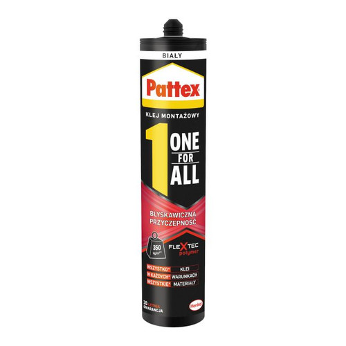 Pattex Adhesive for Indoor/Outdoor Use One For All Instant Grip 400g, white