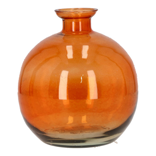 Glass Vase 15x17cmm, orange