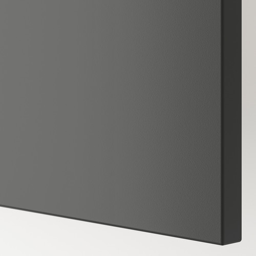 BESTÅ Storage combination with doors, dark grey/Lappviken/Stubbarp dark grey, 120x42x202 cm