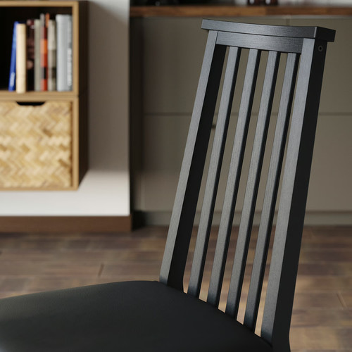 ÅLHULT / ÅLHULT Table and 4 chairs, black/brown/Bomstad black black, 120/170x80 cm