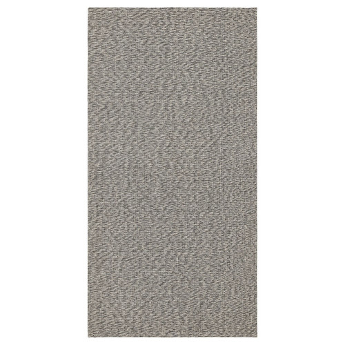 TIPHEDE Rug, flatwoven, black/natural, 80x150 cm