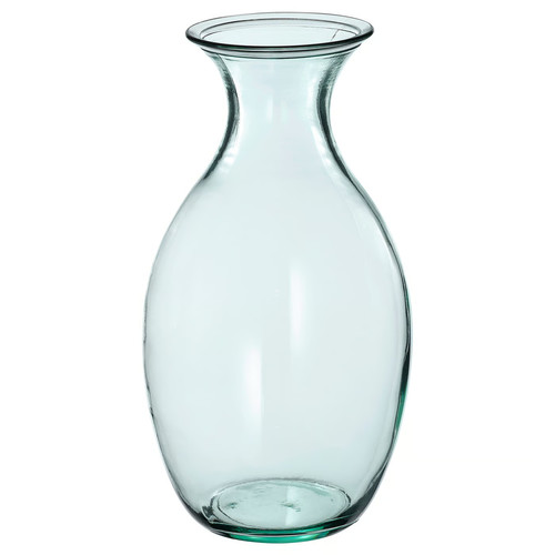 BERGKÖRSBÄR Vase, glass/green, 28 cm