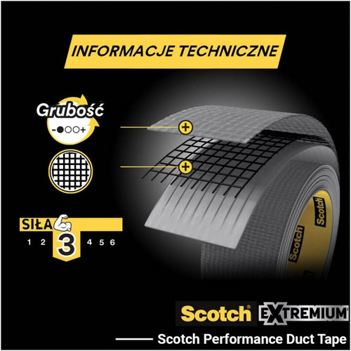 Scotch Duct Tape 3 m x 19 mm, black