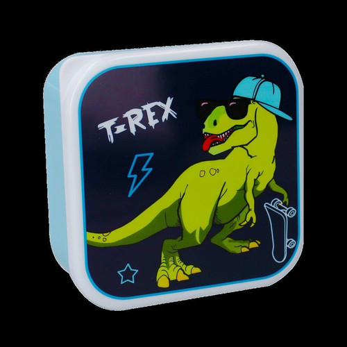 PRET Snack Box 3in1 Dino T-Rex Blue