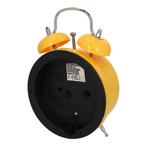 Classic Alarm Clock Honeybee, yellow