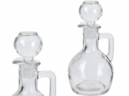 Glass Oil and Vinegar Bottle with Lid