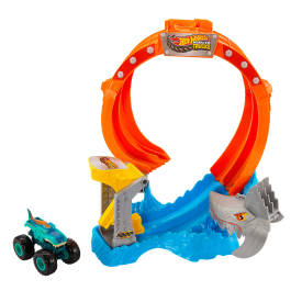 Hot Wheels Monster Trucks Shark Loop Playset JFR08 4+