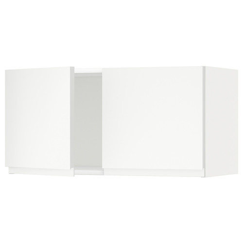 METOD Wall cabinet with 2 doors, white/Voxtorp matt white, 80x40 cm