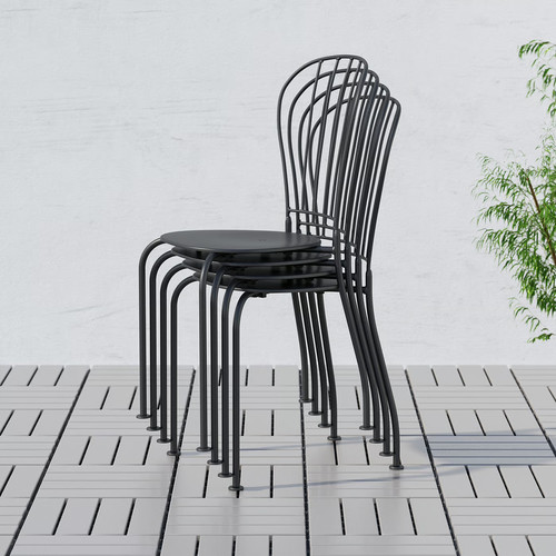 LÄCKÖ Chair, outdoor, grey