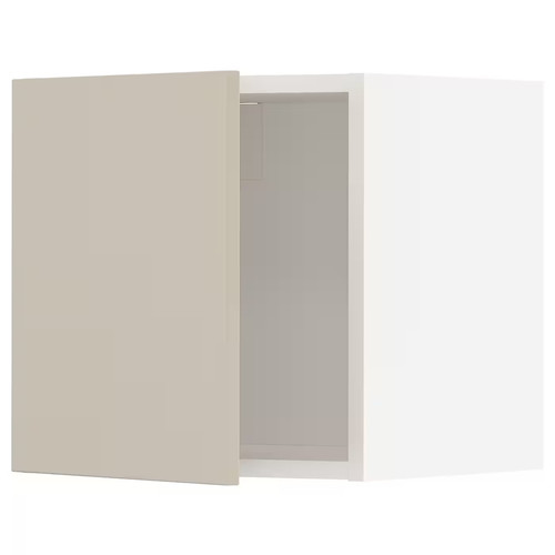 METOD Wall cabinet, white/Havstorp beige, 40x40 cm