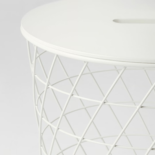 KVISTBRO Storage table, white, 44 cm