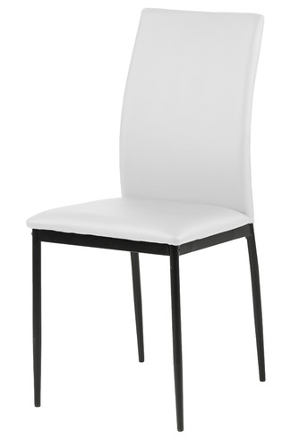 Chair Demina, faux leather, white