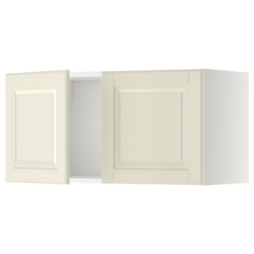 METOD Wall cabinet with 2 doors, white/Bodbyn off-white, 80x40 cm