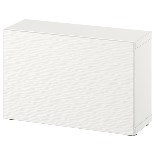BESTÅ Shelf unit with door, white/Laxviken white, 60x22x38 cm