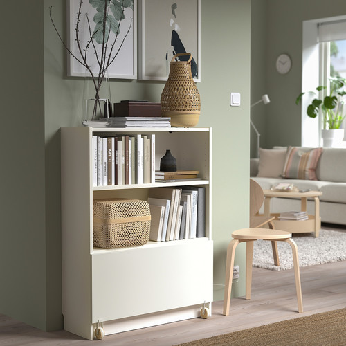 BILLY Bookcase with drawer, white, 80x30x106 cm