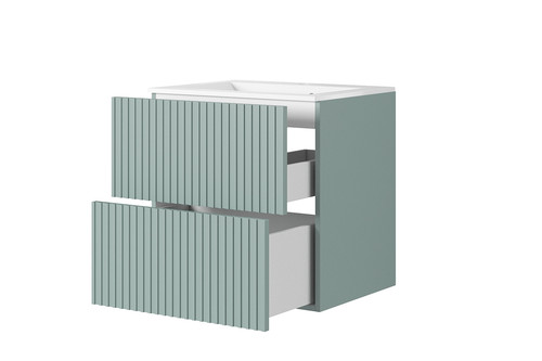 Wall-mounted Wash-basin Cabinet MDF Nicole 60cm, sage