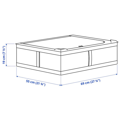 SKUBB Storage case, white, 69x55x19 cm