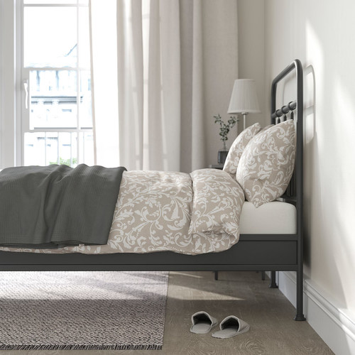 STJÄRNÖ Bed frame, anthracite, 90x200 cm