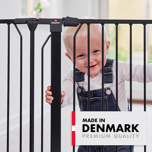 Baby Dan Carl Wide X outdoor safety gate, black