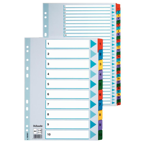 Esselte Index A4 Cardboard 1-20