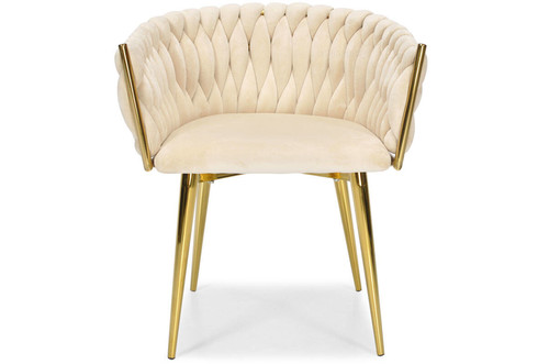 Glamour Braided Chair ROSA, beige