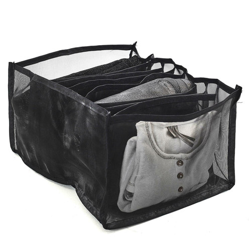 9-Compartment Underwear Organizer, black