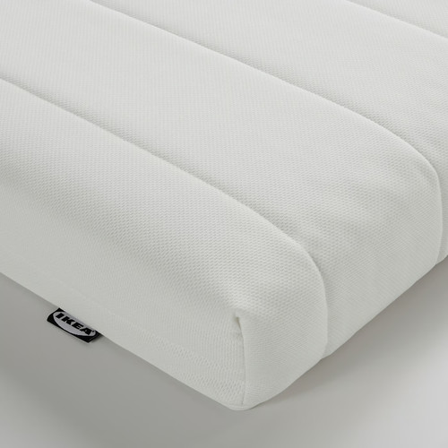 HEMNES Day-bed w 3 drawers/2 mattresses, grey-green/Åfjäll firm, 80x200 cm