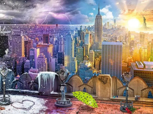 Ravensburger Jigsaw Puzzle 1500pcs New York Summer and Winter 14+