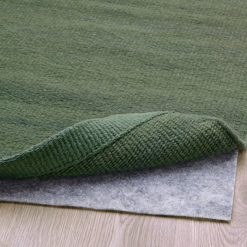 TIDTABELL Rug, flatwoven, green, 133x195 cm