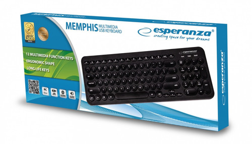 Esperanza Multimedia Wired USB Keyboard MEM