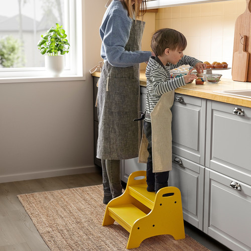 TROGEN Child's step stool, yellow, 40x38x33 cm