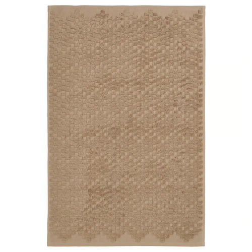 FJÄLLKATTFOT Bath mat, beige, 50x80 cm