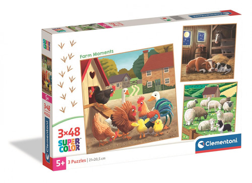 Clementoni Children's Puzzle Farm Moments 3x48 5+