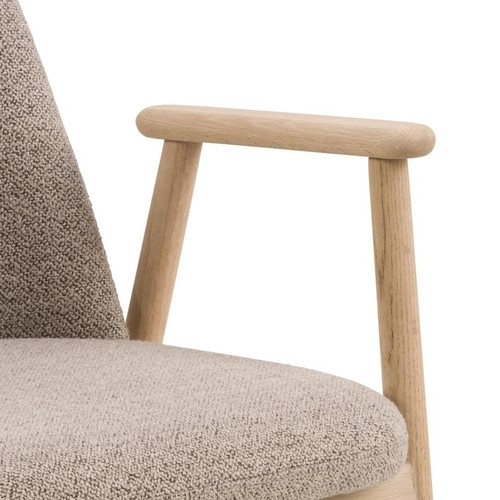 Dining Chair Leo, beige/oak