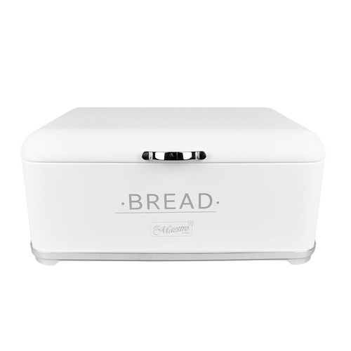 Feel Maestro Modern Stainless Steel Roll-Top Bread Bin MR-1677-AR-W