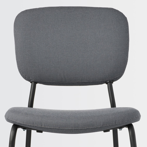 NORBERG / KARLJAN Table and 2 chairs, white/Kabusa dark grey