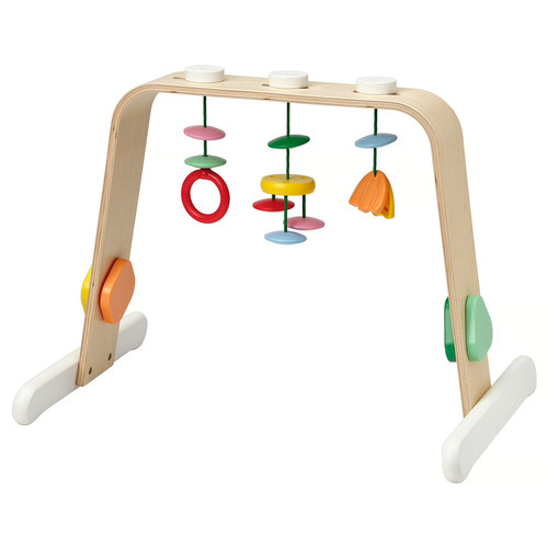 LEKA Baby gym, birch plywood/multicolour