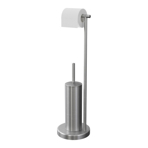 Toilet Brush & Roll Holder GoodHome Koros, brushed steel