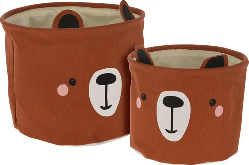 Storage Basket Set 2pcs, Bear