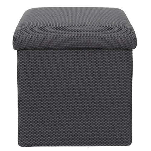 Folding Storage Pouffe Vels Atom, grey