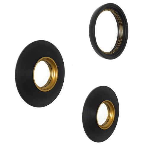 Set of 3 Mirrors Eye, black