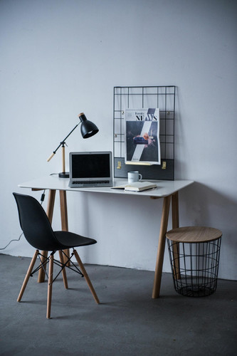 Desk Simplet Tunn, oak/white