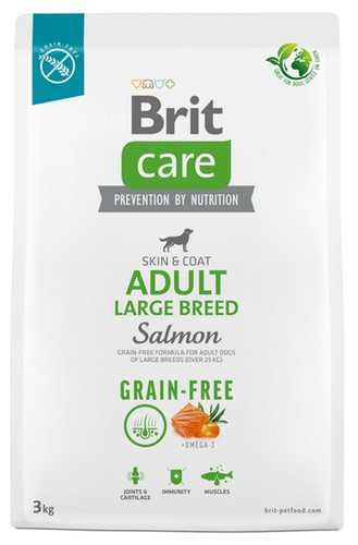 Brit Care Grain-Free Adult Large Breed Salmon Dry Dog Food 3kg