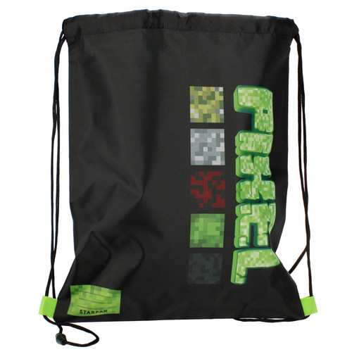 Drawstring Bag School Shoes/Clothes Bag Pixel green